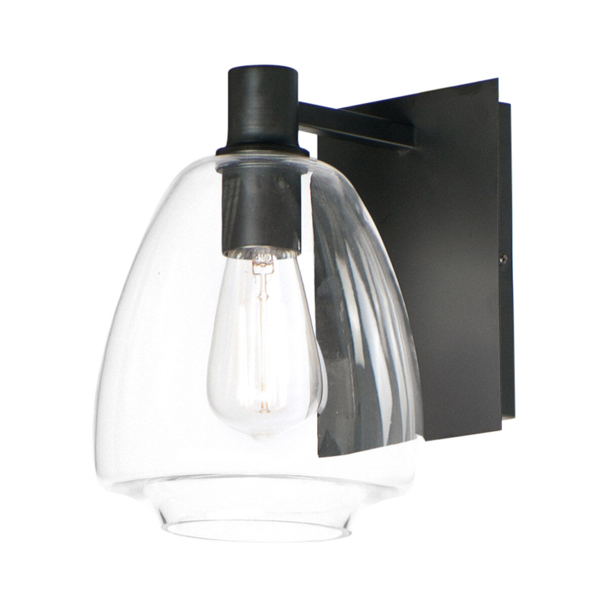 Babylon 1 Light 7 inch Black Wall Sconce Wall Light