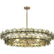 Loren 6 Light 42 inch Weathered Brass Multi-Tier Chandelier Ceiling Light