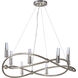 Entwine 8 Light 36.75 inch Golden Silver Single-Tier Chandelier Ceiling Light