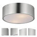 Tommy 2 Light 12 inch Satin Nickel Flush Mount Ceiling Light