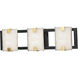 Radiant LED 20.5 inch Black and Gold Leaf Bath Vanity Wall Light