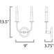 Wesley 2 Light 9 inch Black and Satin Nickel ADA Wall Sconce Wall Light