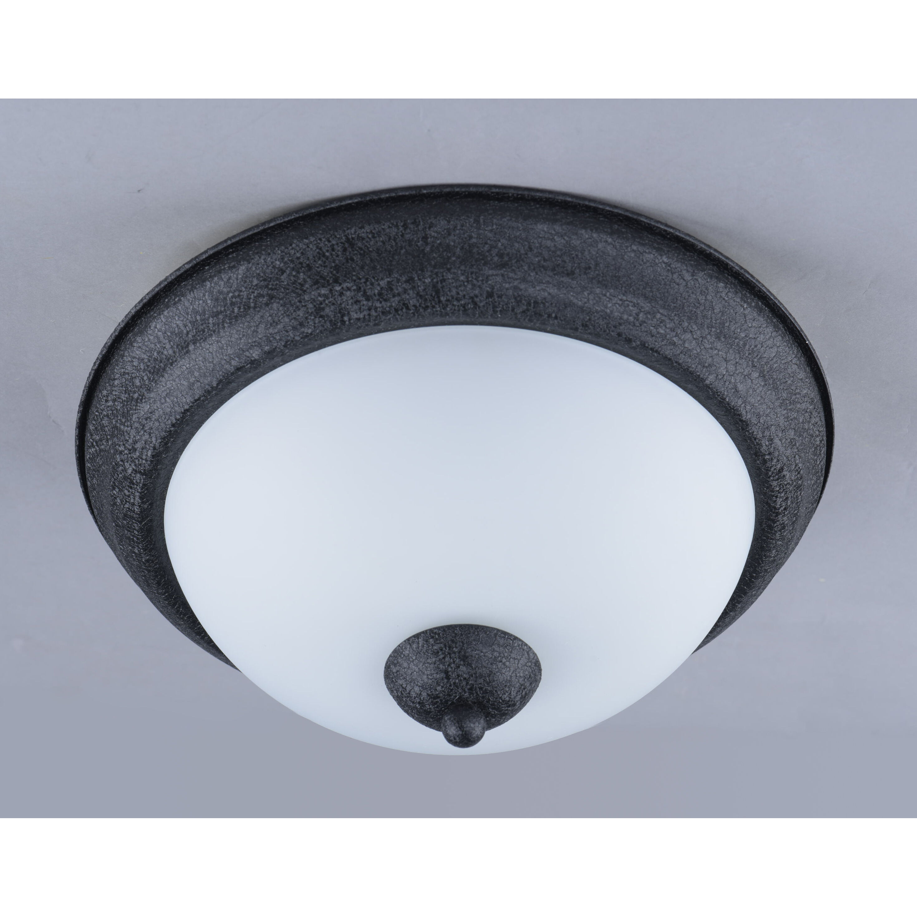 Taylor 2 Light 13.25 inch Textured Black Flush Mount Ceiling Light