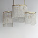 Fontaine 6 Light 42.25 inch Golden Silver Linear Pendant Ceiling Light