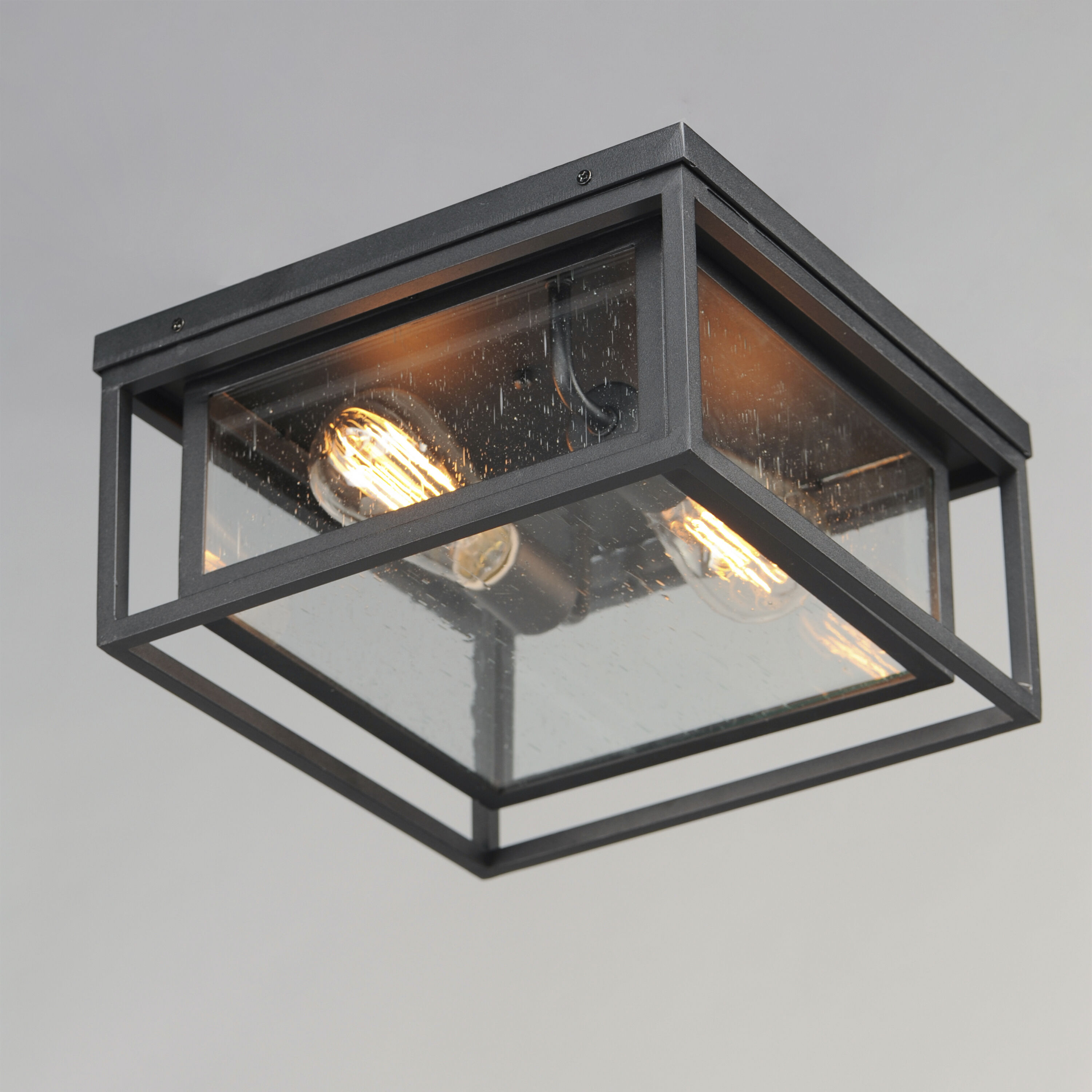 Maxim 3031CDBK Cabana 2 Light 12 inch Black Outdoor Flush Mount