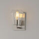 Geode Wall Sconce Wall Light in Satin Nickel