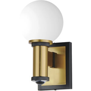 San Simeon LED 6 inch Black and Natural Aged Brass Wall Sconce Wall Light