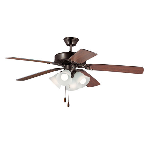 Basic-Max 52 inch Oil Rubbed Bronze/Walnut/Pecan Indoor Ceiling Fan in Oil Rubbed Bronze and Walnut