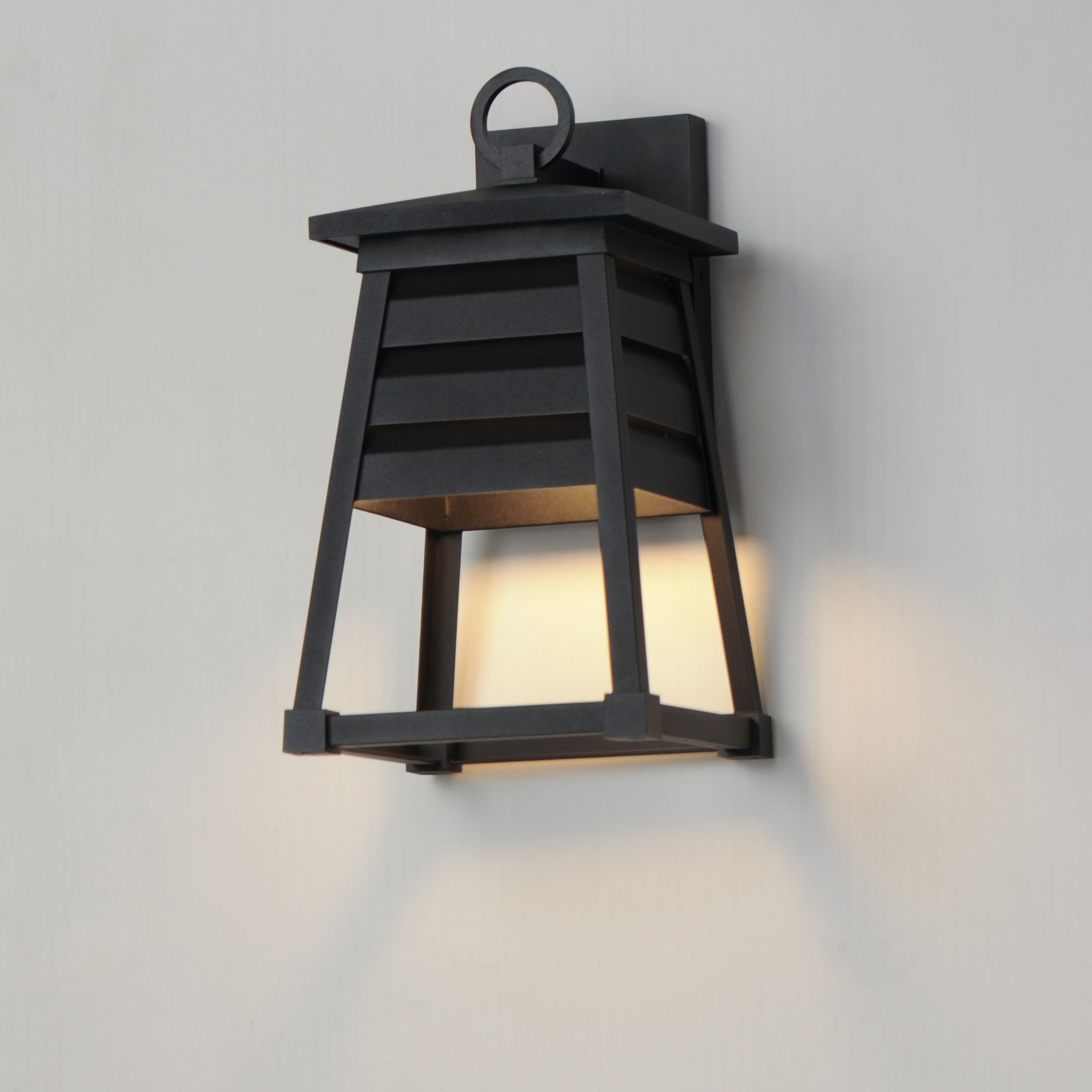 Shutters 1 Light 14 inch Black Outdoor Wall Mount