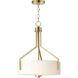 Dart 3 Light 16.75 inch Satin Brass Entry Foyer Pendant Ceiling Light