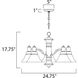 Newburg 5 Light 24.75 inch Satin Nickel Down Light Chandelier Ceiling Light