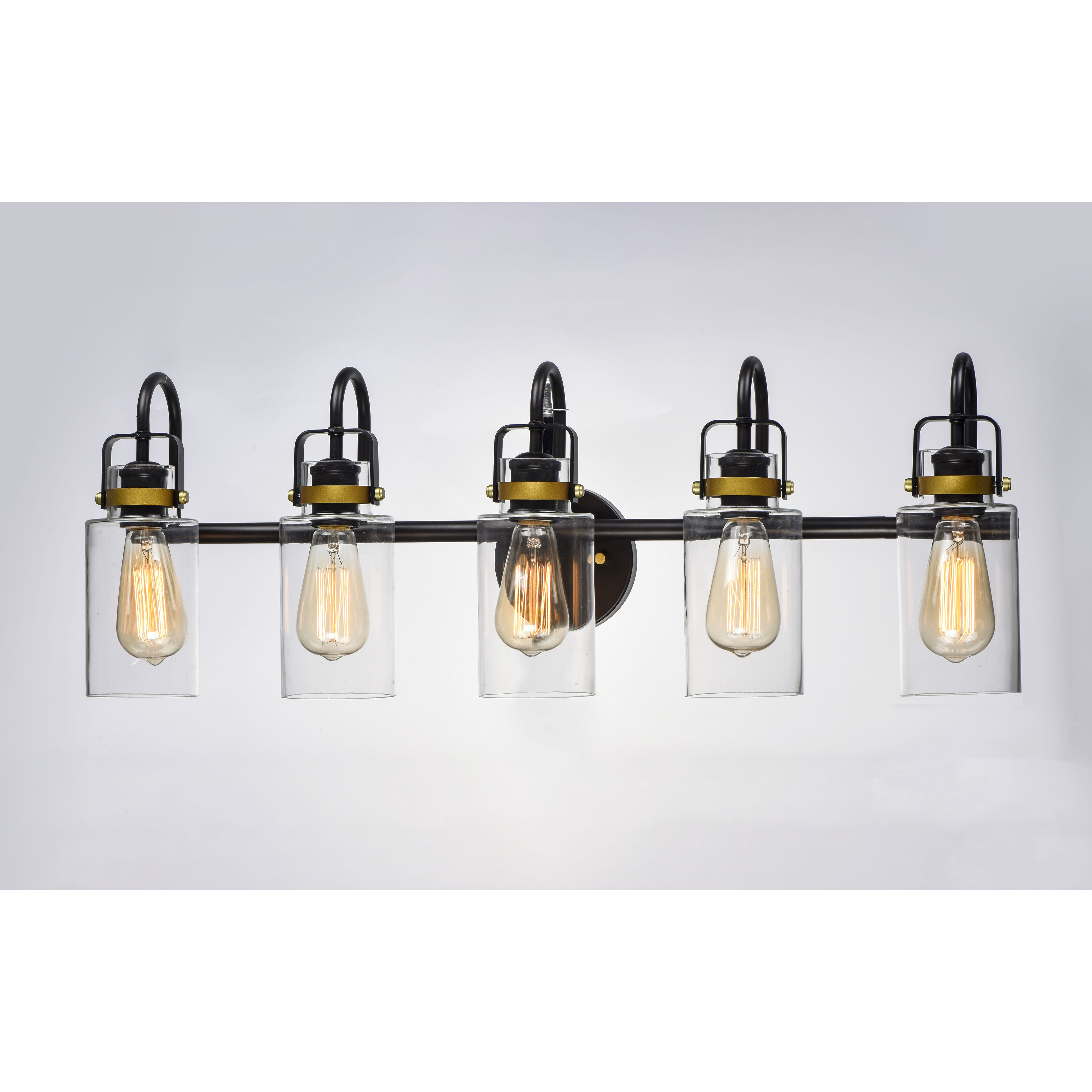 Magnolia 5 Light 32 inch Bronze/Gold Bath Vanity Wall Light