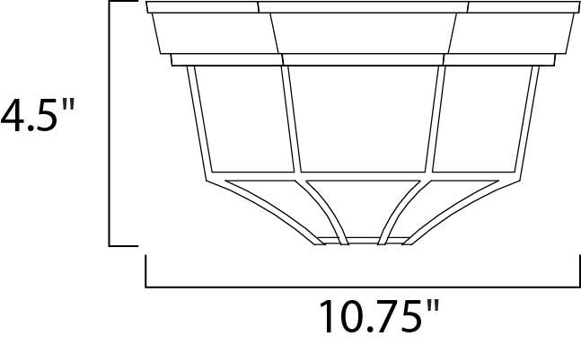 Crown Hill 2 Light 11 inch White Outdoor Ceiling Mount