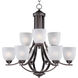 Axis 9 Light 28 inch Oil Rubbed Bronze Multi-Tier Chandelier Ceiling Light