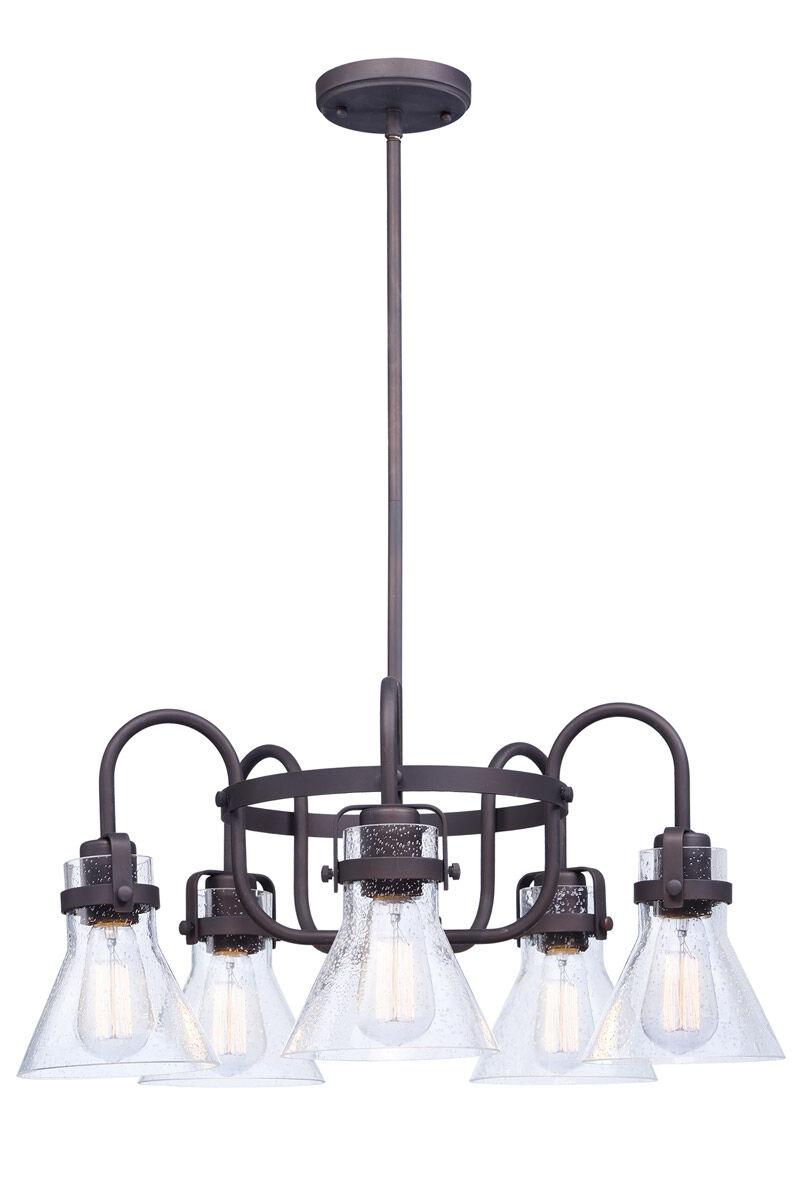 Seafarer 5 Light 23.75 inch Oil Rubbed Bronze Single-Tier Chandelier Ceiling Light in Incandescent Bulb Not Included