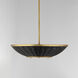 Rattan 3 Light 20.25 inch Natural Aged Brass Pendant System Ceiling Light