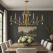 Eden 8 Light 48 inch Charcoal Gold Leaf Chandelier Ceiling Light