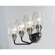 Goblet 4 Light 26.25 inch Black and Satin Nickel Bath Vanity Wall Light