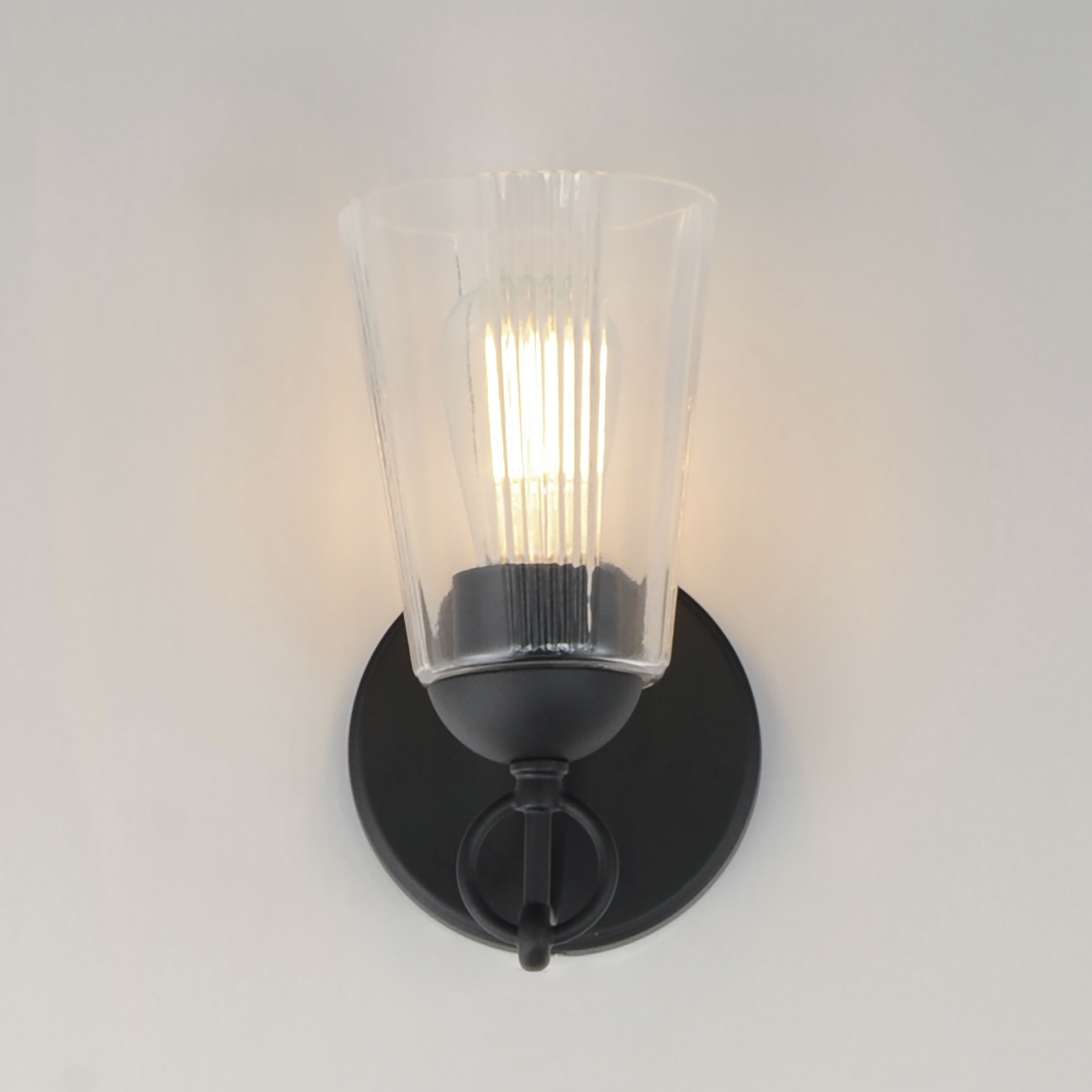 Jackson Hole Wall Sconce Wall Light in Black, Clear