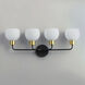 Coraline 4 Light 29.5 inch Bronze and Satin Brass Bath Vanity Wall Light in Bronze/Satin Brass