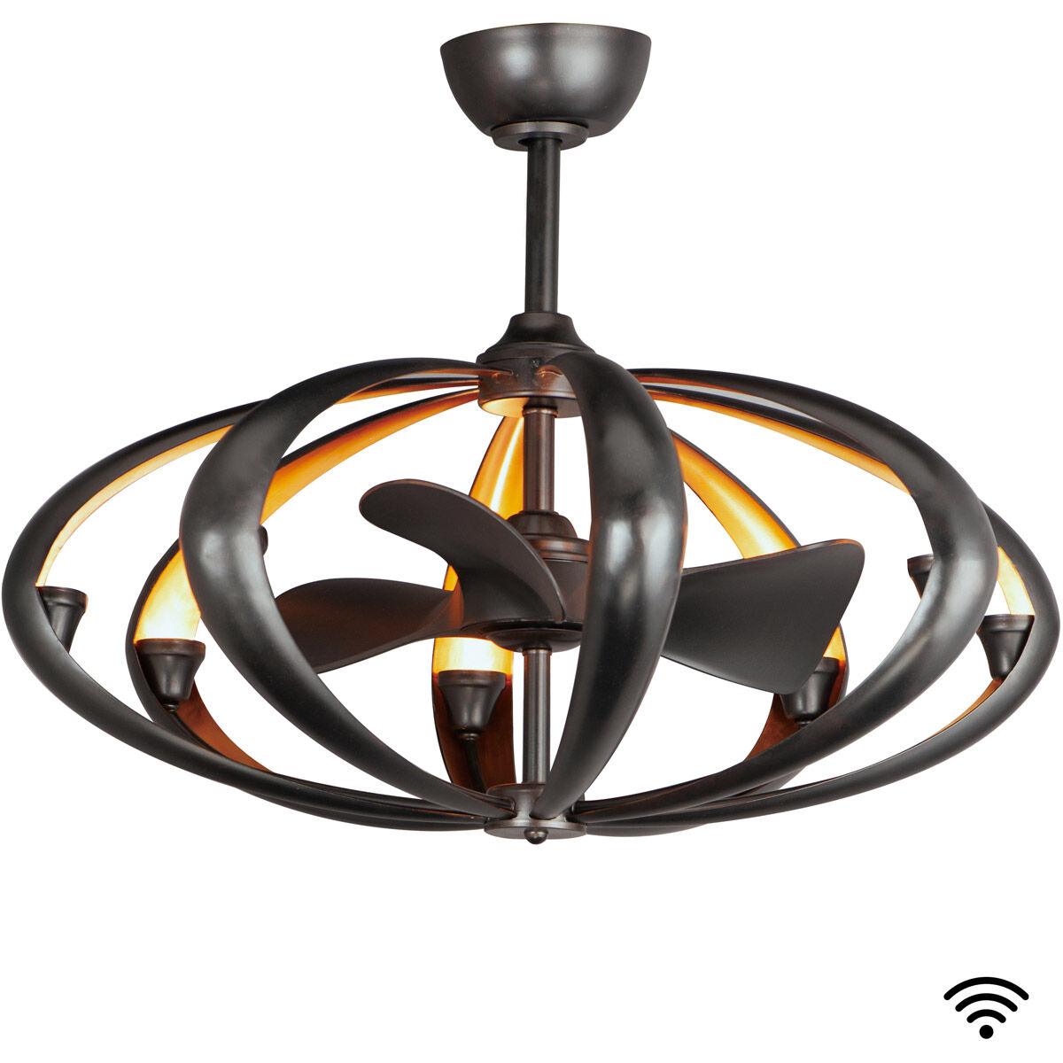Ambience 33 inch Bronze/Gold Fandelight