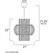 Aviary LED 21 inch Anthracite Single Pendant Ceiling Light