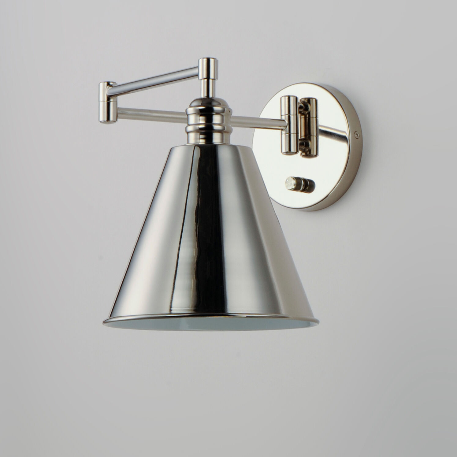 Library 1 Light 8 inch Polished Nickel Wall Sconce Wall Light