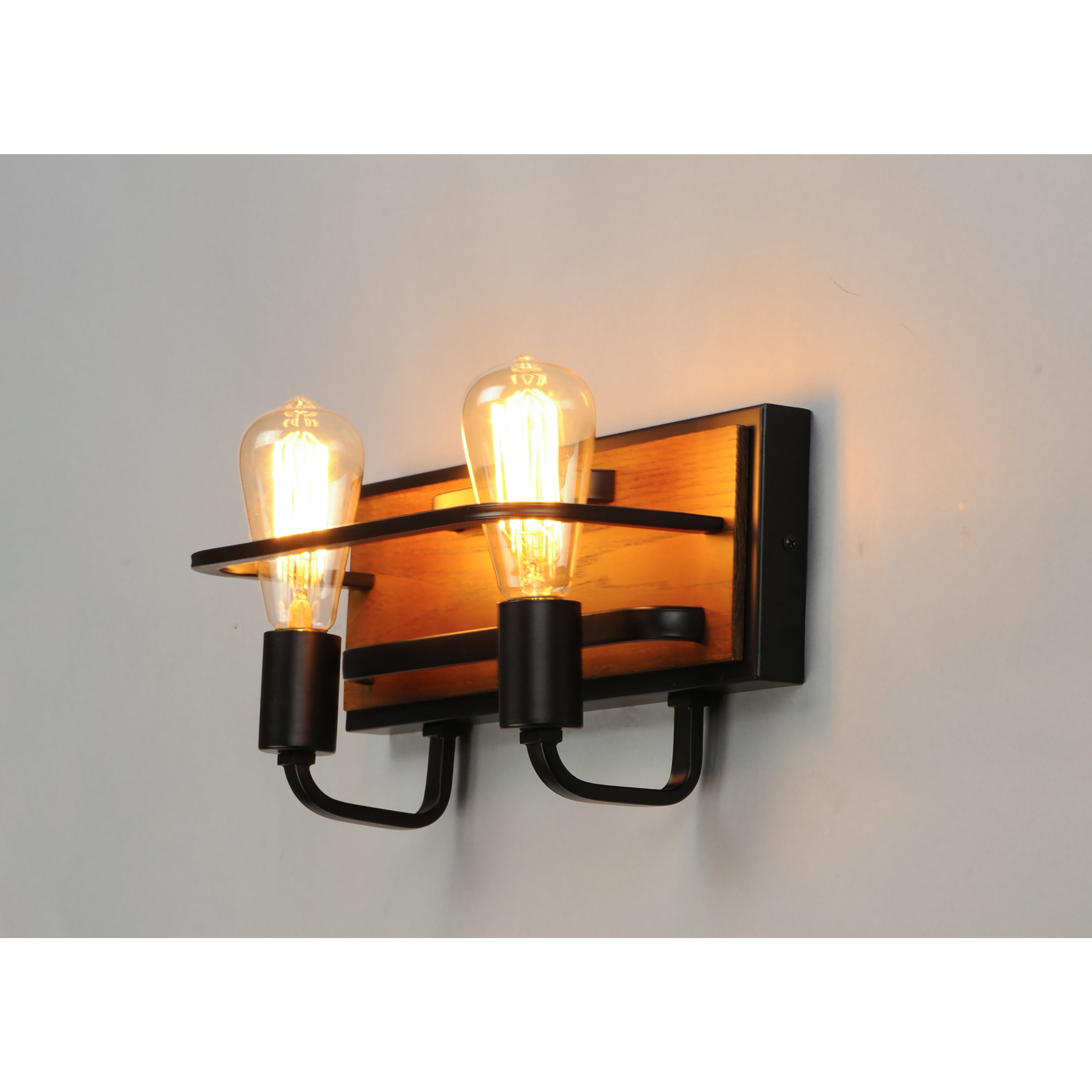 Black Forest 2 Light 15.75 inch Black/Ashbury Bath Vanity Wall Light