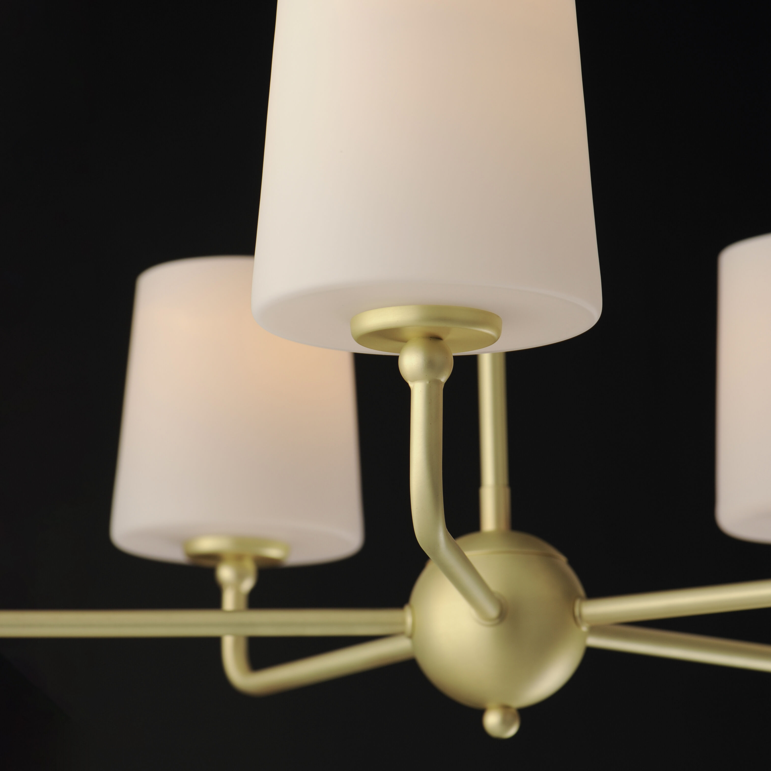 Bristol 5 Light 27 inch Satin Brass Single-Tier Chandelier Ceiling Light