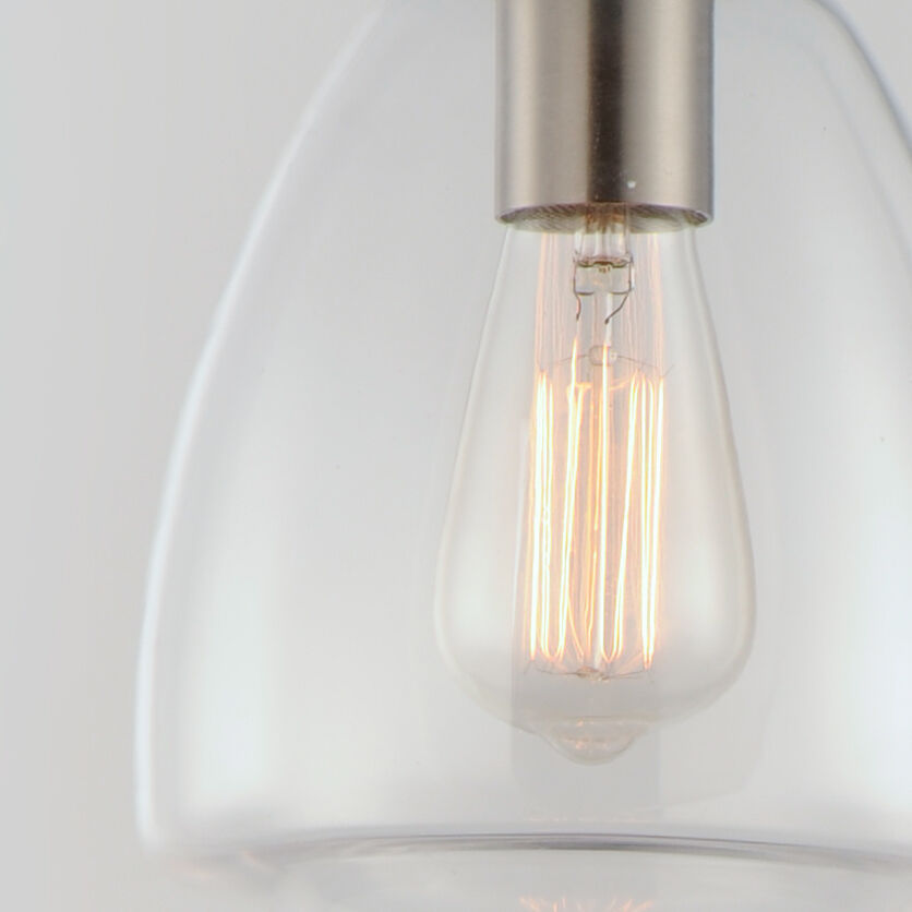 Babylon 1 Light 7.25 inch Satin Nickel Single Pendant Ceiling Light