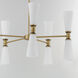Krevat 10 Light 32 inch Black and Natural Aged Brass Chandelier Ceiling Light