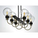 Bauhaus 6 Light 31.5 inch Bronze and Satin Brass Linear Pendant Ceiling Light