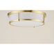 Rogue 3 Light 17 inch Satin Brass Flush Mount Ceiling Light