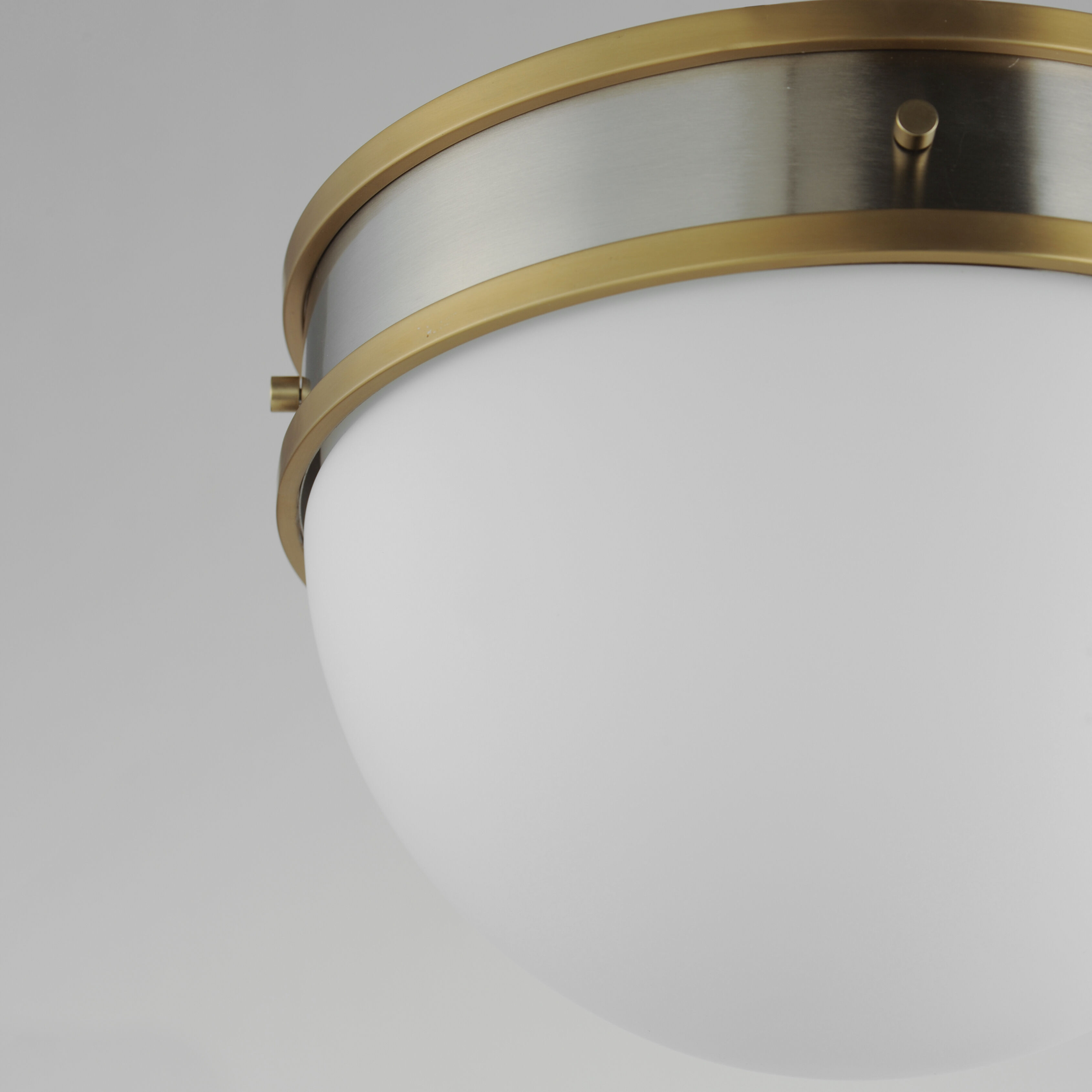 Duke 1 Light 12.25 inch Satin Nickel and Satin Brass Flush Mount Ceiling Light