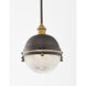 Portside 1 Light 10 inch Oil Rubbed Bronze/Antique Brass Outdoor Hanging Lantern