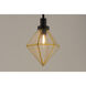 Adorn 1 Light 8 inch Black and Burnished Brass Single Pendant Ceiling Light
