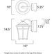 Balboa DC 1 Light 14.5 inch Copper Oxide Outdoor Wall Mount