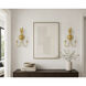 Paloma 2 Light 10.25 inch Gold Leaf Wall Sconce Wall Light