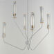 Regent LED 36 inch Light French Gray and Natural Aged Brass Multi-Tier Chandelier Ceiling Light