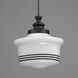 Eureka 1 Light 13.75 inch Black Single Pendant Ceiling Light