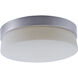 Flux LED 11 inch Satin Silver Flush Mount Ceiling Light