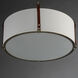 Sausalito 4 Light 24 inch Weathered Zinc / Brown Suede Flush Mount Ceiling Light