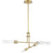 Equilibrium LED 36 inch Natural Aged Brass Semi-Flush Mount Ceiling Light