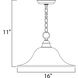 Essentials - 9106x 1 Light 16 inch Satin Nickel Single Pendant Ceiling Light in Marble