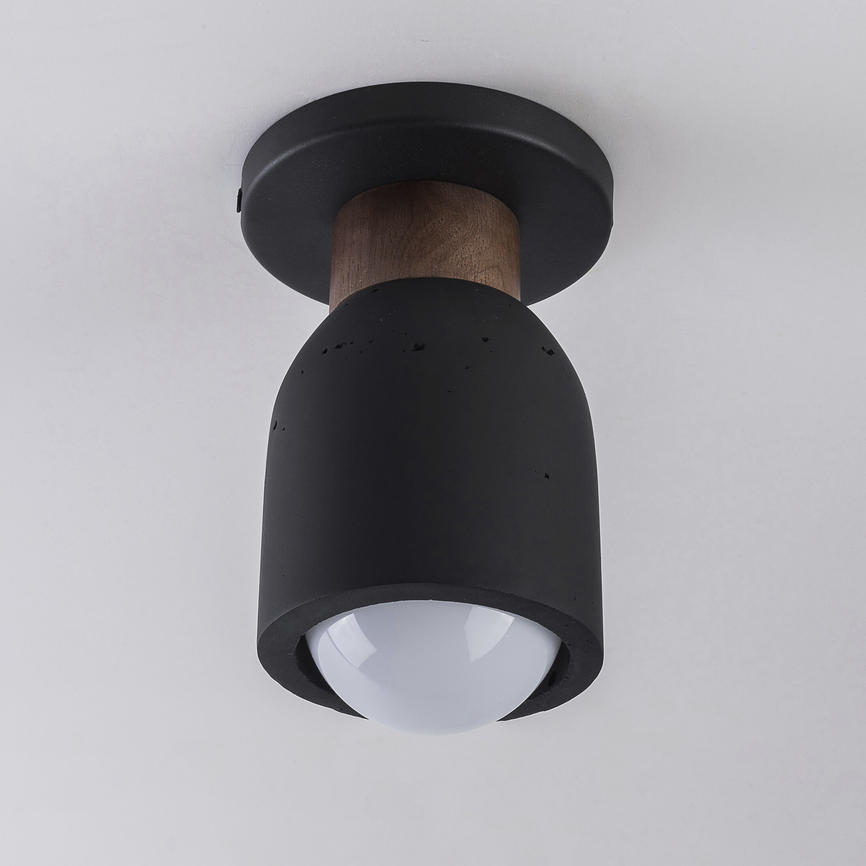 Pompeii 1 Light 4.75 inch Lava and Black Flush Mount Ceiling Light