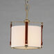 Sausalito 1 Light 11.5 inch Weathered Zinc and Brown Suede Single Pendant Ceiling Light