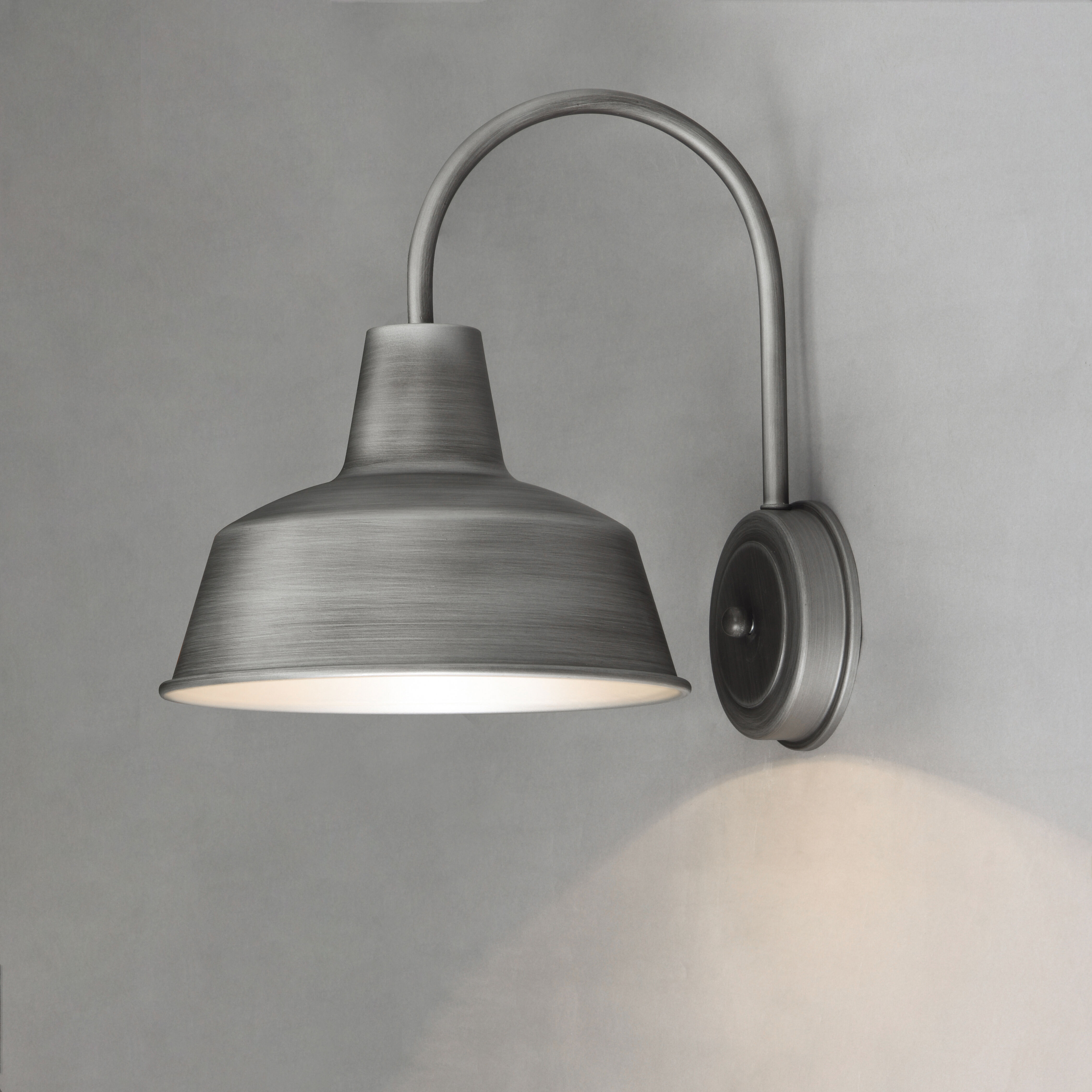 Pier M 1 Light 13 inch Weathered Zinc Outdoor Wall Mount