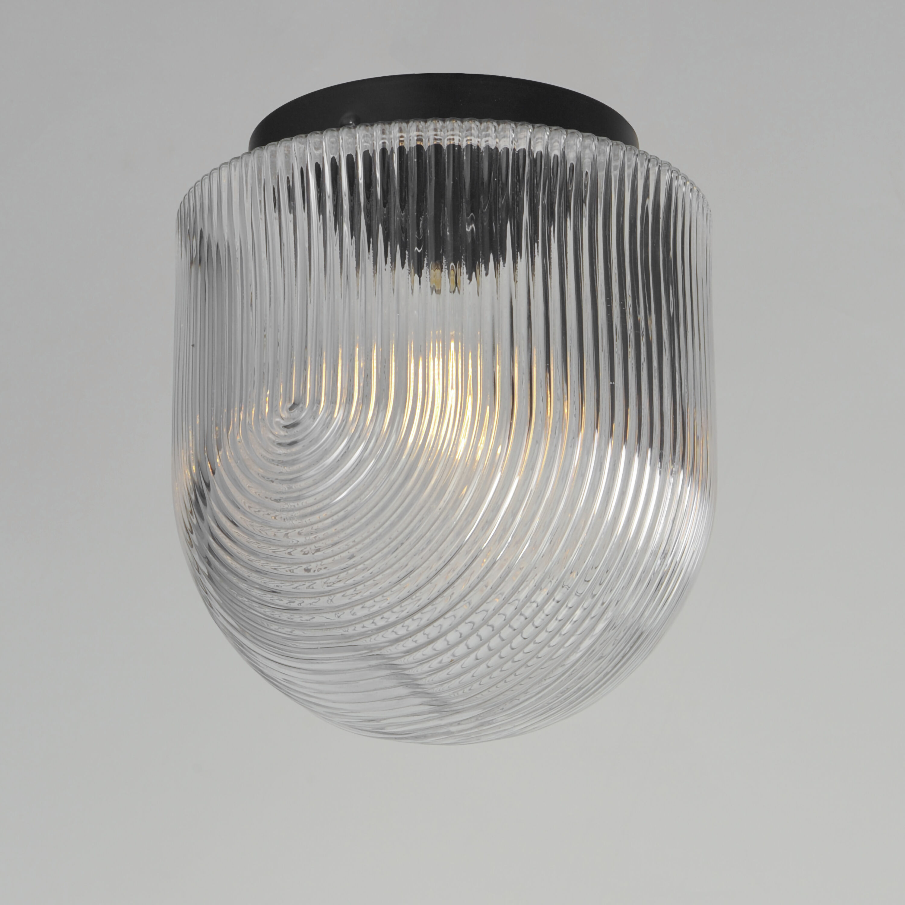 Chateau 1 Light 9 inch Black Flush Mount Ceiling Light