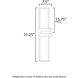 Strand VX LED 31.25 inch Black Outdoor Wall Mount