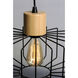 Bjorn 1 Light 11.5 inch Black and Natural Wood Single Pendant Ceiling Light